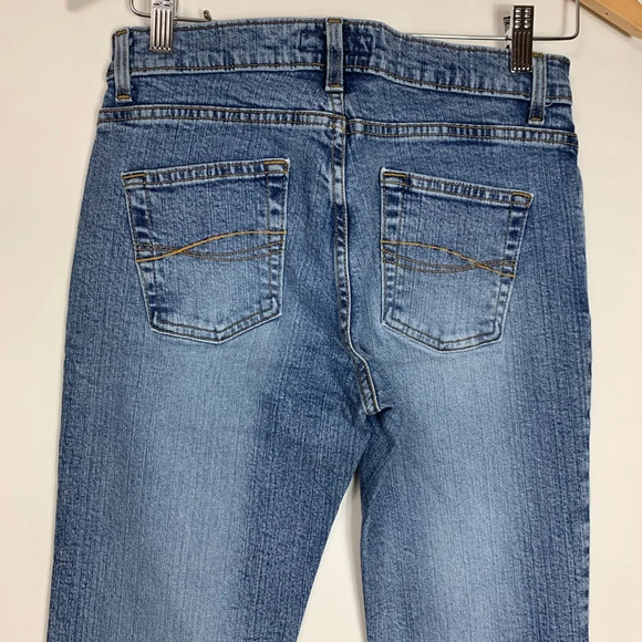 VTG Low Rise Flare Jeans Hip Hugger Stretch Size 28 Bluenotes  Canada Y2K Boho - Picture 8 of 10